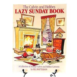 VTG 1989 Calvin and Hobbes Lazy Sunday Book by Bill Watterson, PB